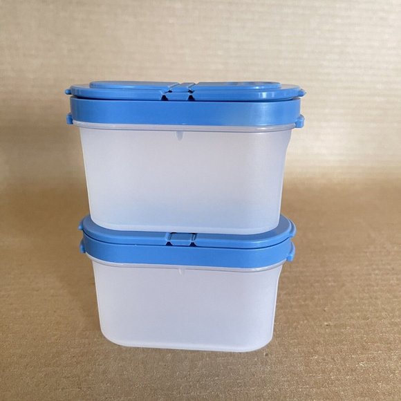 NEW Tupperware Modular Mates Spice Shakers (Set of 2) Small, Blue Seal - Picture 5 of 7